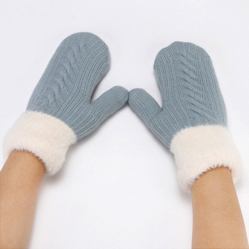 Knit fingerless gloves by Glow Ritual
