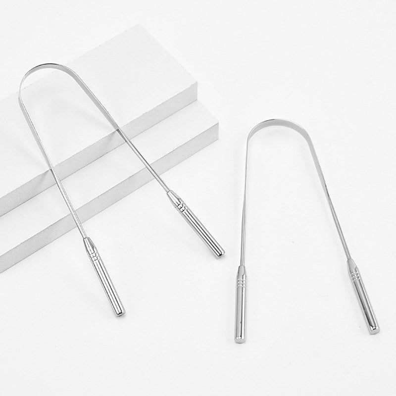 Stainless tongue scraper by Glow Ritual