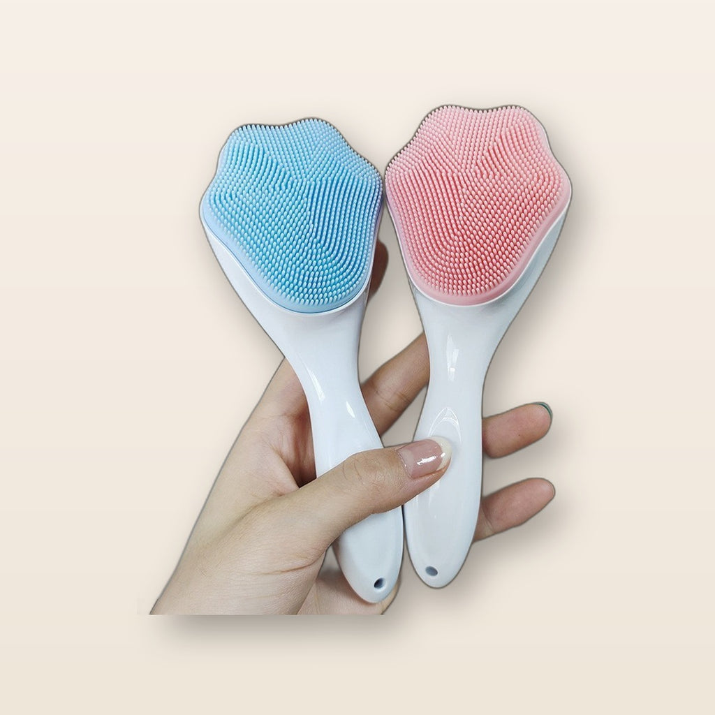 Soft silicone facial cleansing brush by Glow Ritual