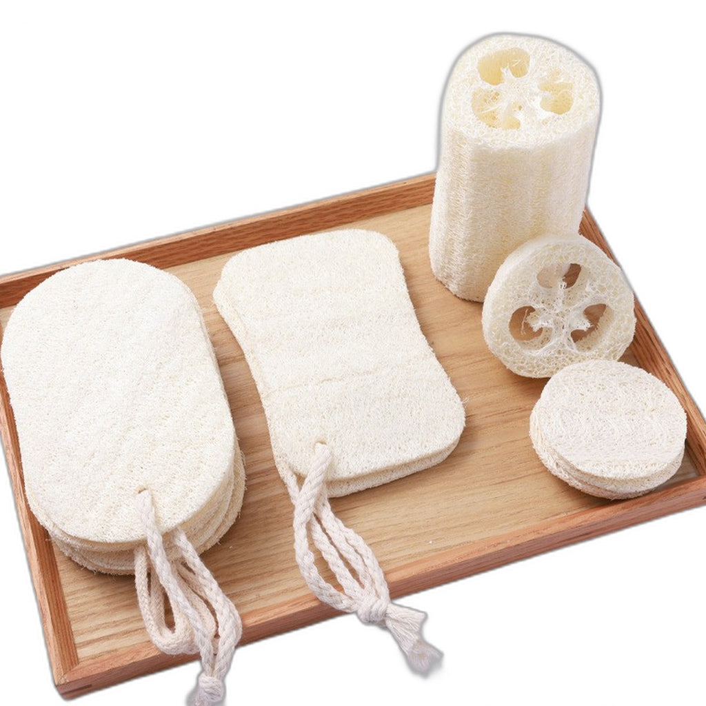 Natural loofah sponge pads by Glow Ritual