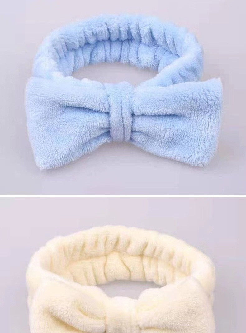 Coral fleece spa headband by Glow Ritual