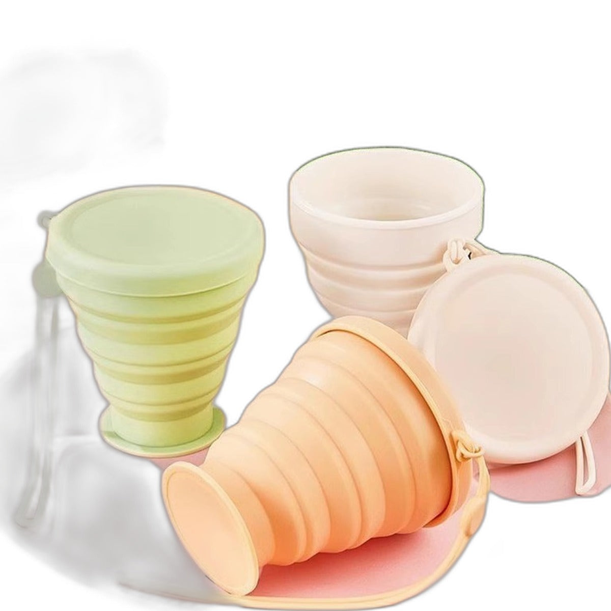 Collapsible silicone travel cup by Glow Ritual