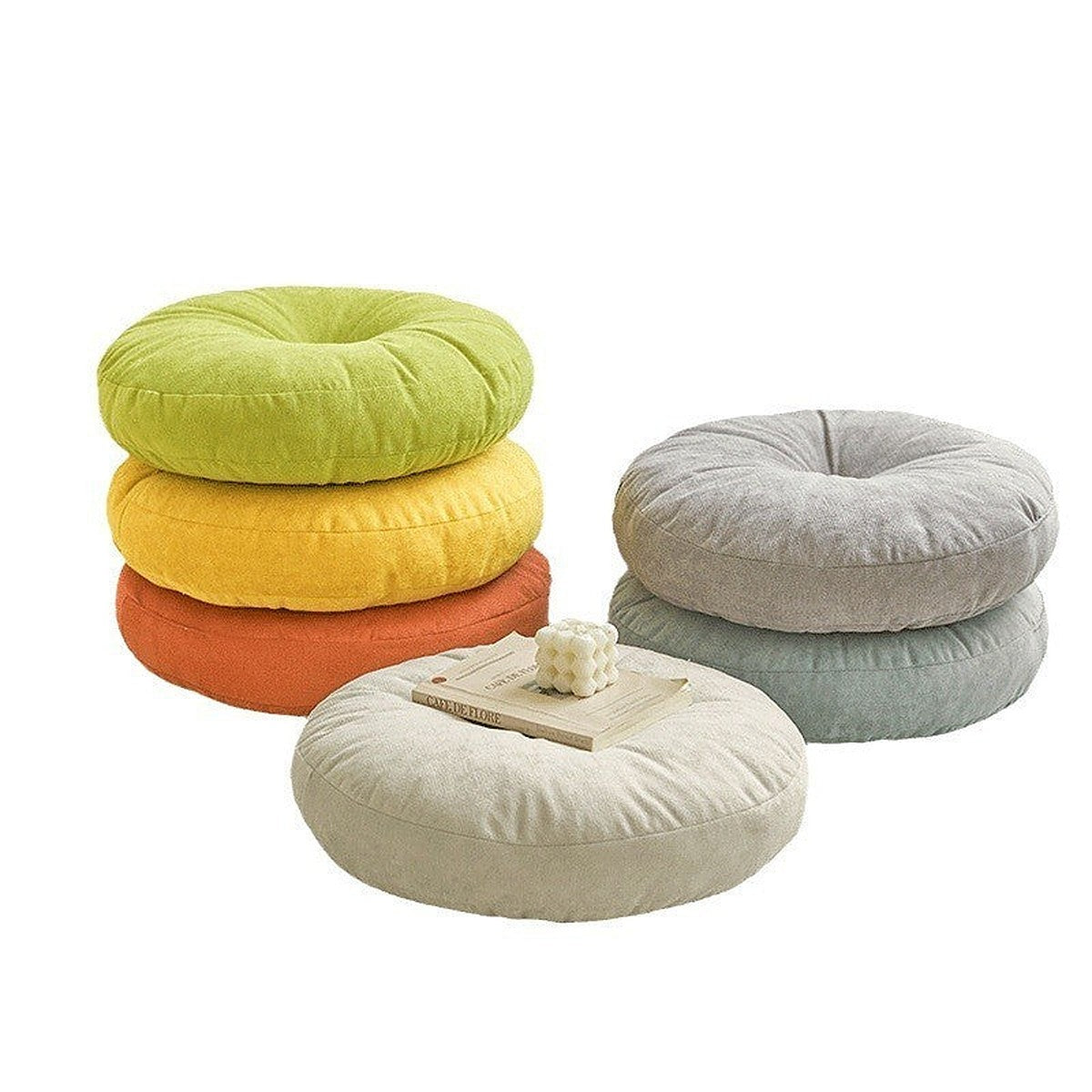 Round floor cushion by Glow Ritual