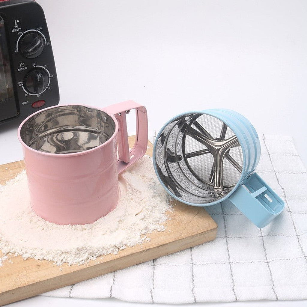 Stainless steel flour sifter by Glow Ritual