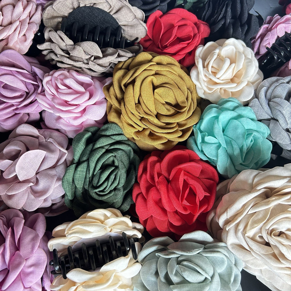 Rose flower claw clip by Glow Ritual