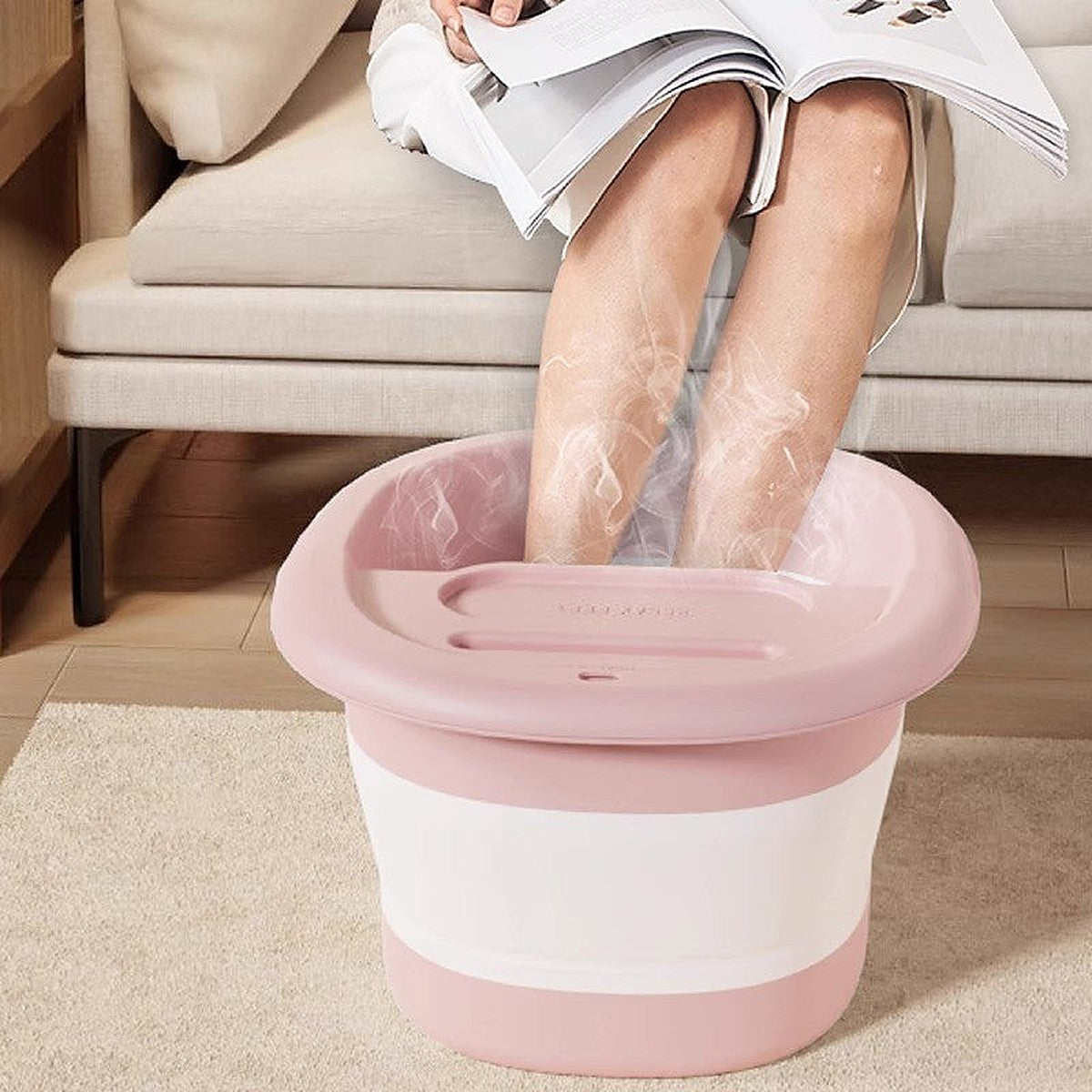 Folding foot soak basin by Glow Ritual