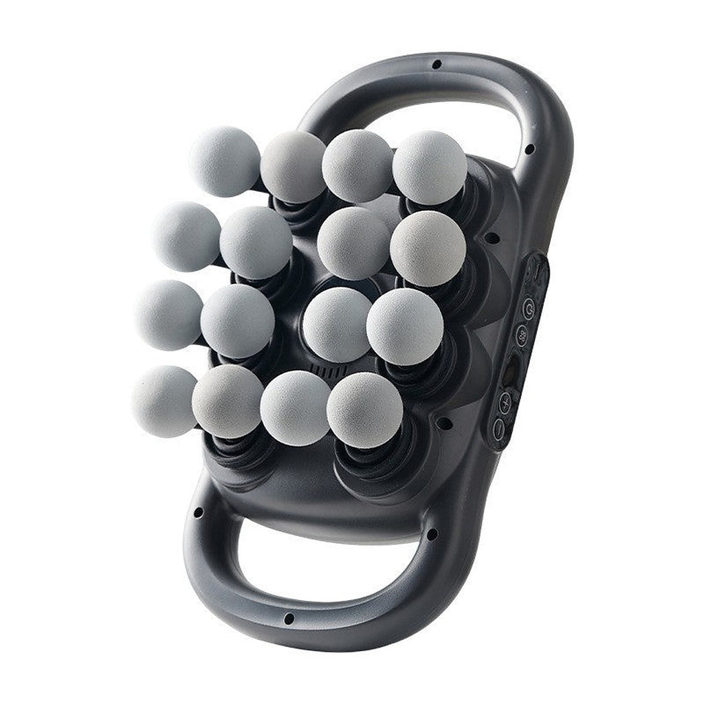 16-head percussion massage gun by Glow Ritual