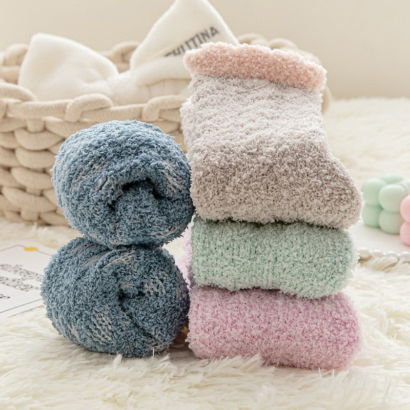 Fuzzy fleece sleep socks by Glow Ritual