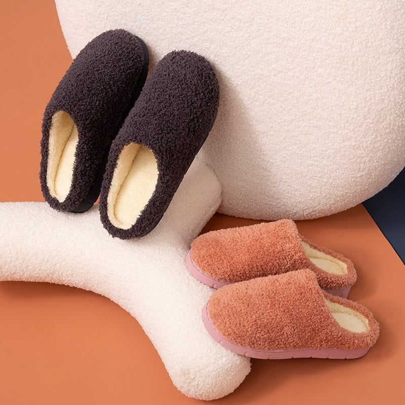 Fuzzy plush house slippers by Glow Ritual