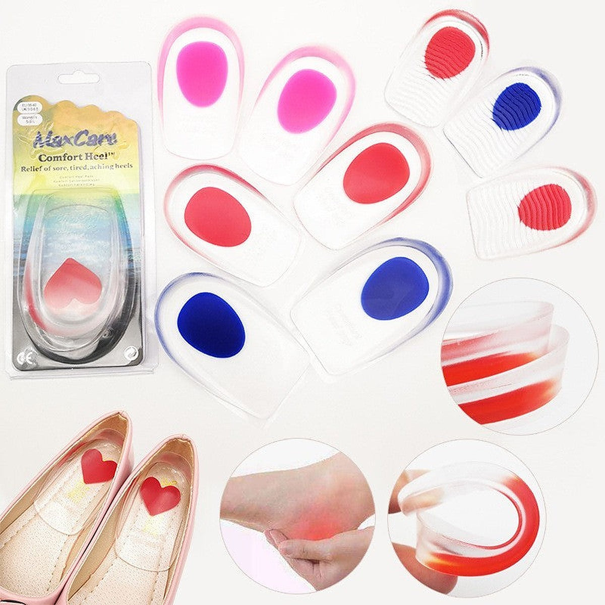 Gel heel cups pair by Glow Ritual