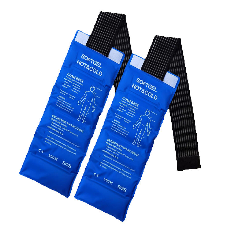 Reusable Gel Ice Pack with Strap – Hot & Cold Compress Wrap for Knee, Ankle & Shoulder