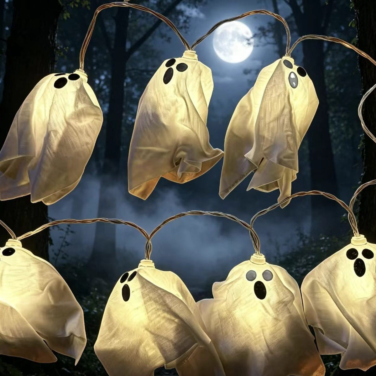 Ghost string lights by Glow Ritual