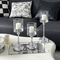 Vintage glass hurricane candle holder by Glow Ritual
