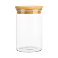 Glass storage jar with bamboo lid by Glow Ritual
