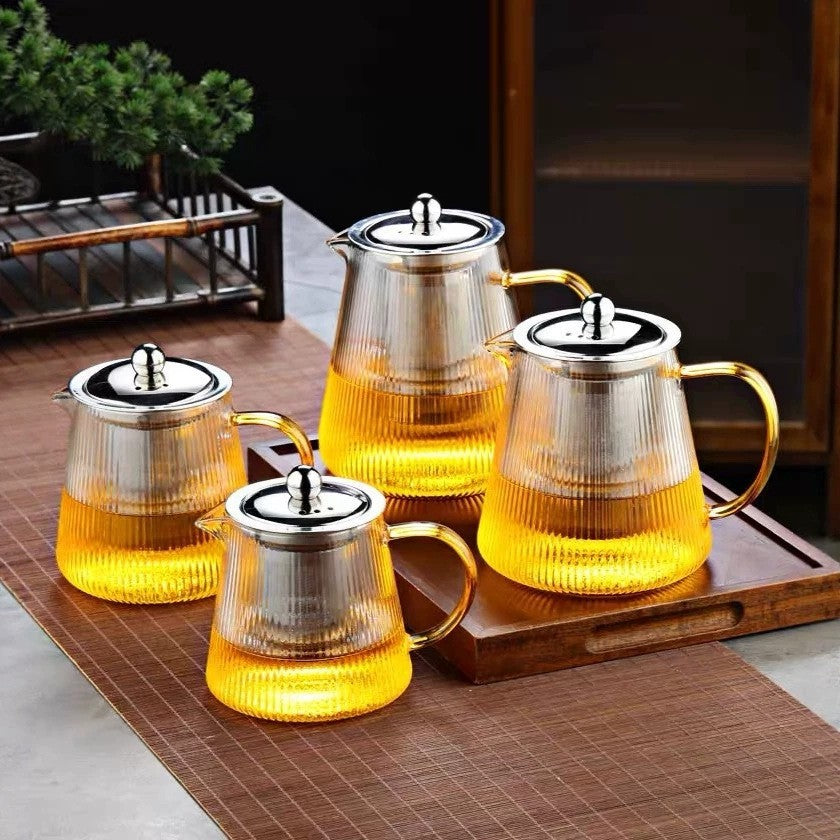 Glass teapot with infuser by Glow Ritual