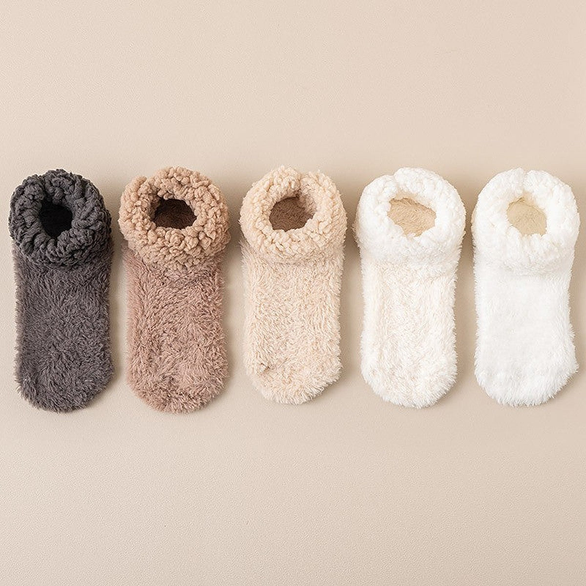 Fuzzy non-slip grip slipper socks by Glow Ritual