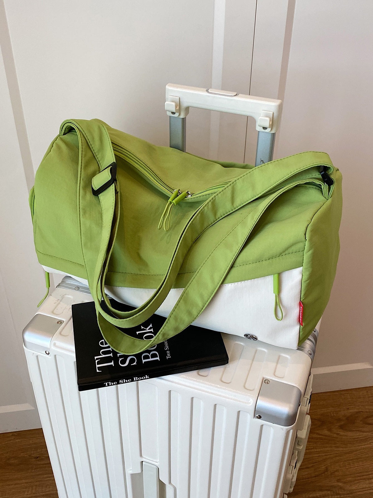 Gym duffel bag with shoe compartment by Glow Ritual