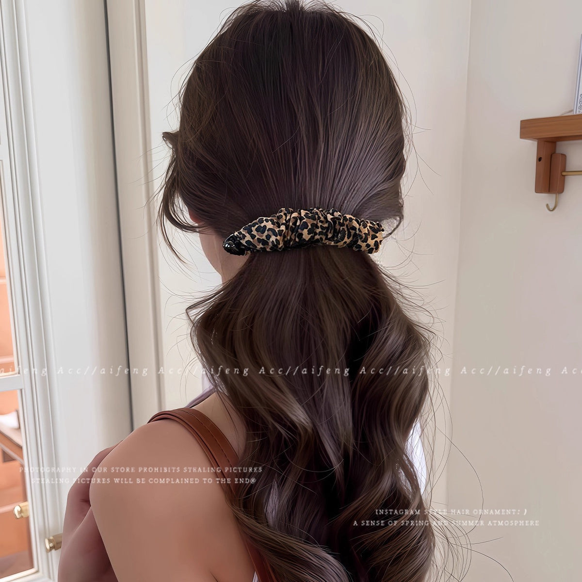 Leopard banana hair clip by Glow Ritual