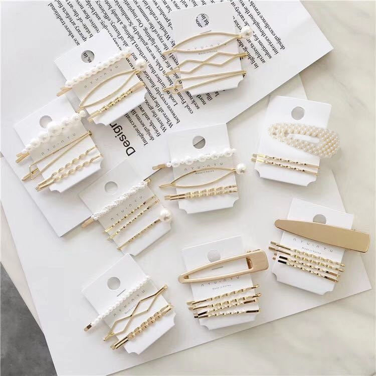 Pearl snap hair clips set by Glow Ritual