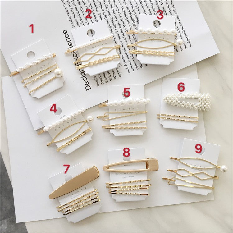 Pearl snap hair clips set by Glow Ritual