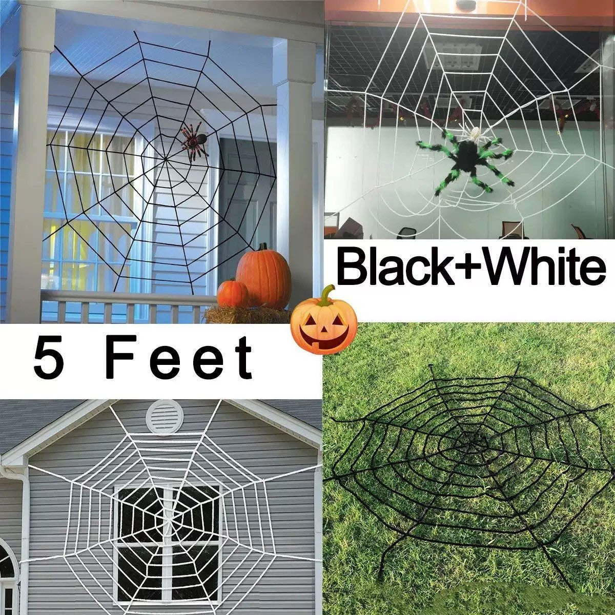 Giant Halloween spider web by Glow Ritual