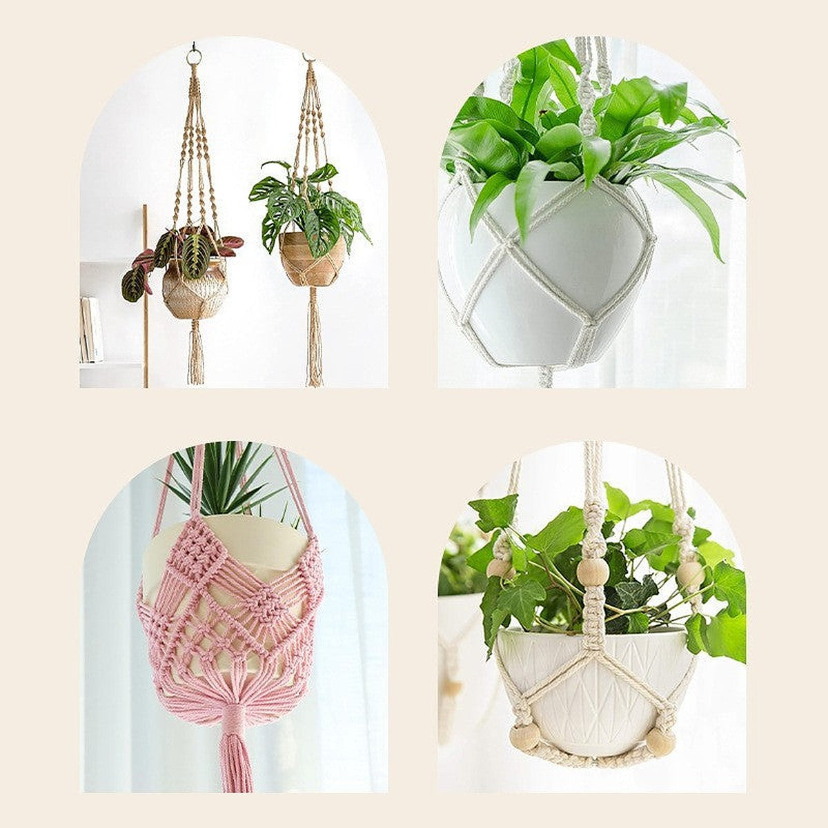 Macrame plant hangers by Glow Ritual