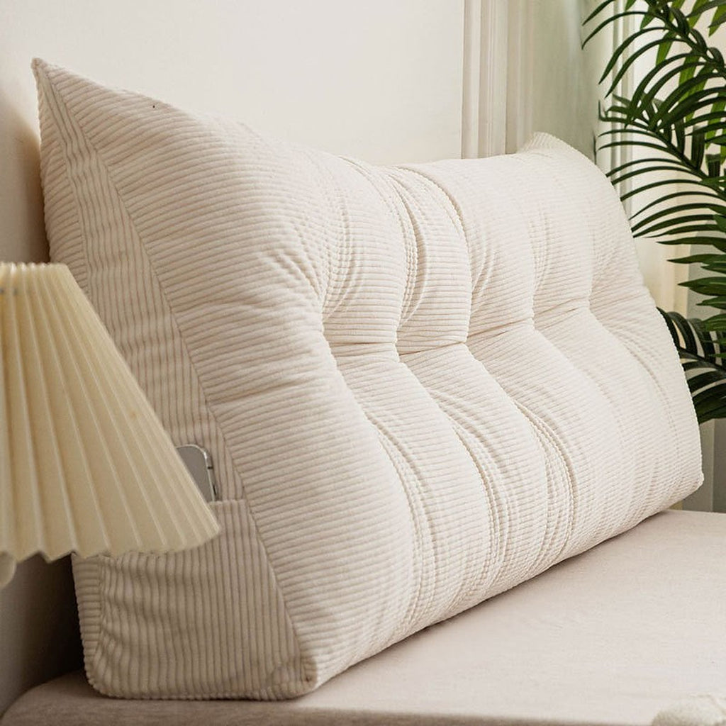 Corduroy headboard cushion by Glow Ritual