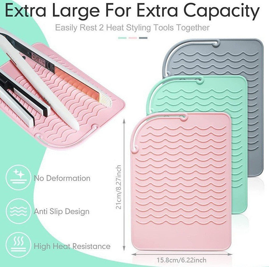 Silicone heat-resistant styling mat by Glow Ritual