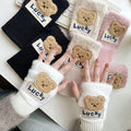 Plush fingerless gloves by Glow Ritual