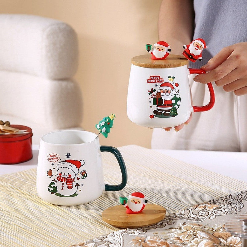 Christmas mug with lid and spoon by Glow Ritual