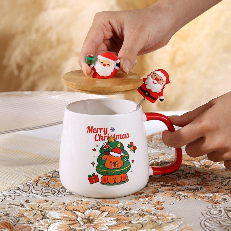 Christmas mug with lid and spoon by Glow Ritual