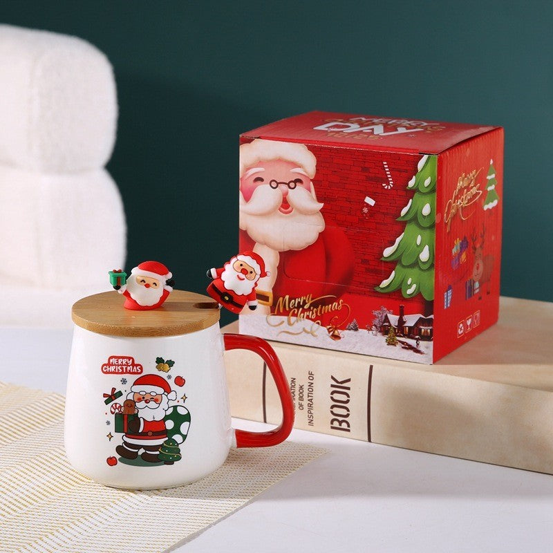 Christmas mug with lid and spoon by Glow Ritual