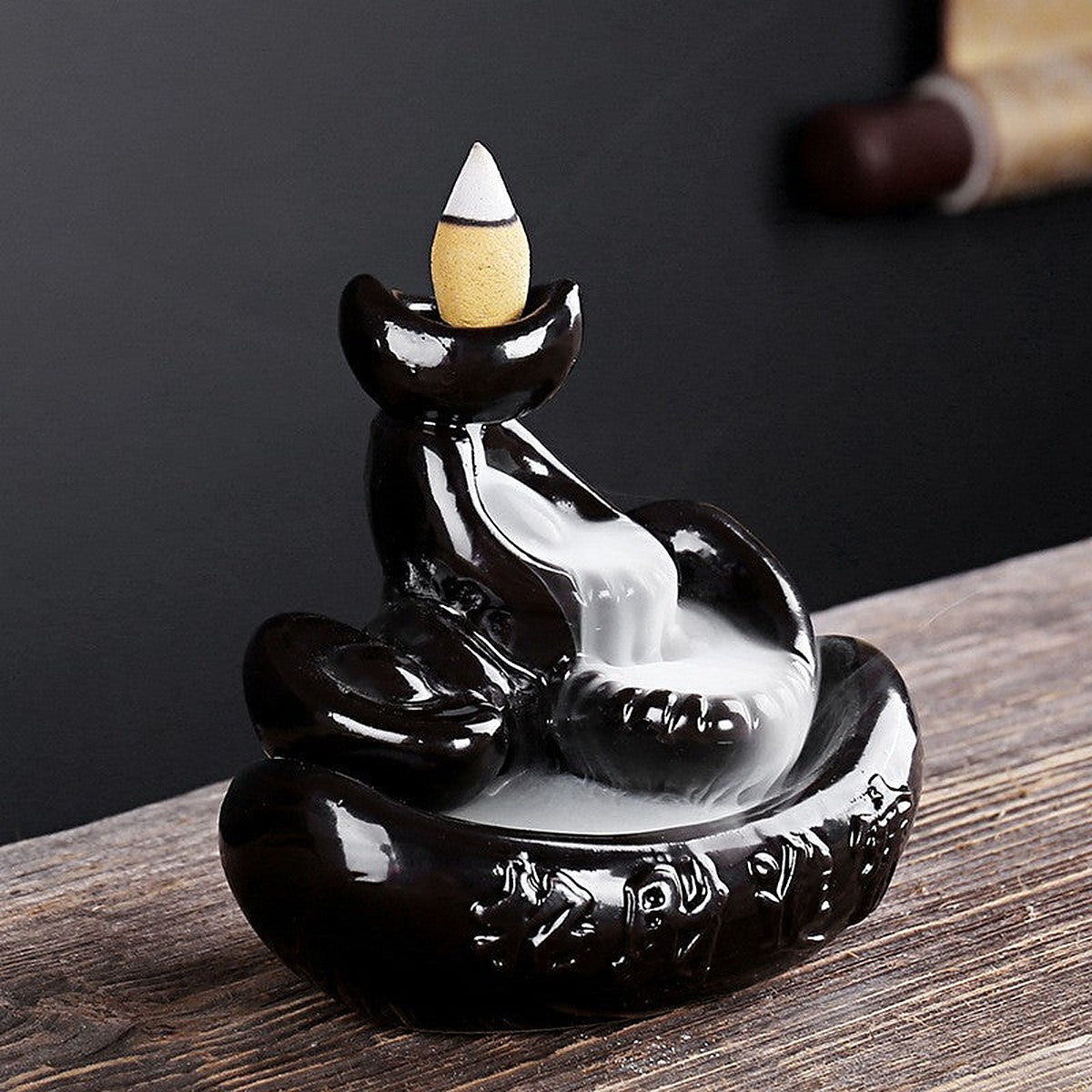 Ceramic backflow incense burner by Glow Ritual