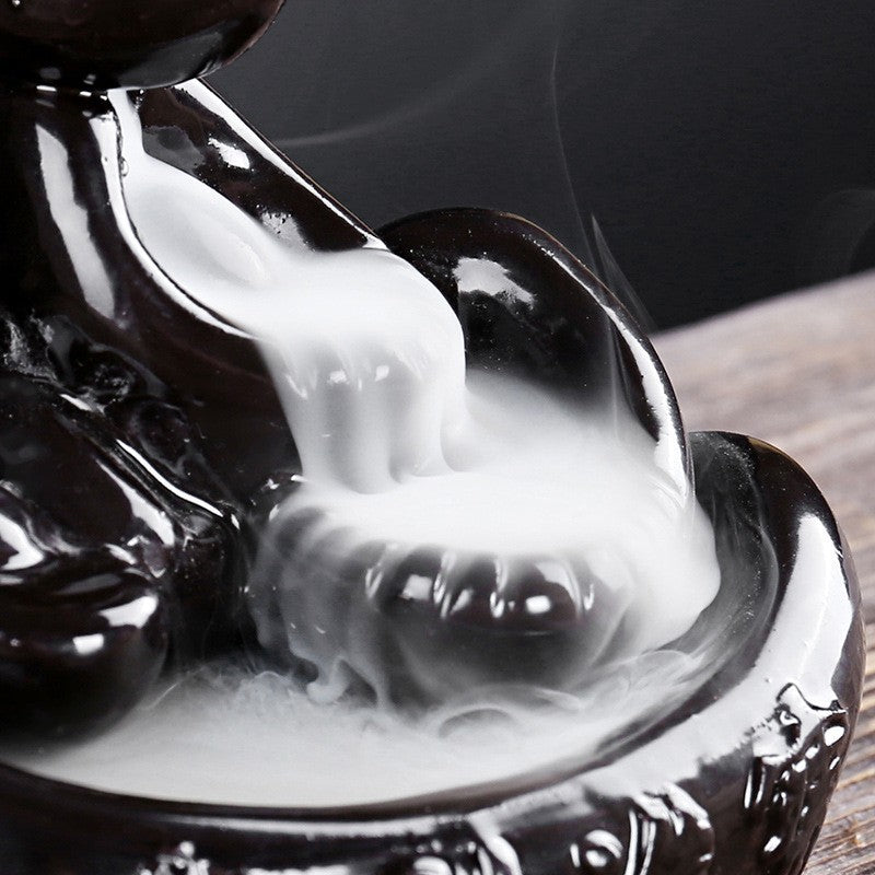 Ceramic backflow incense burner by Glow Ritual