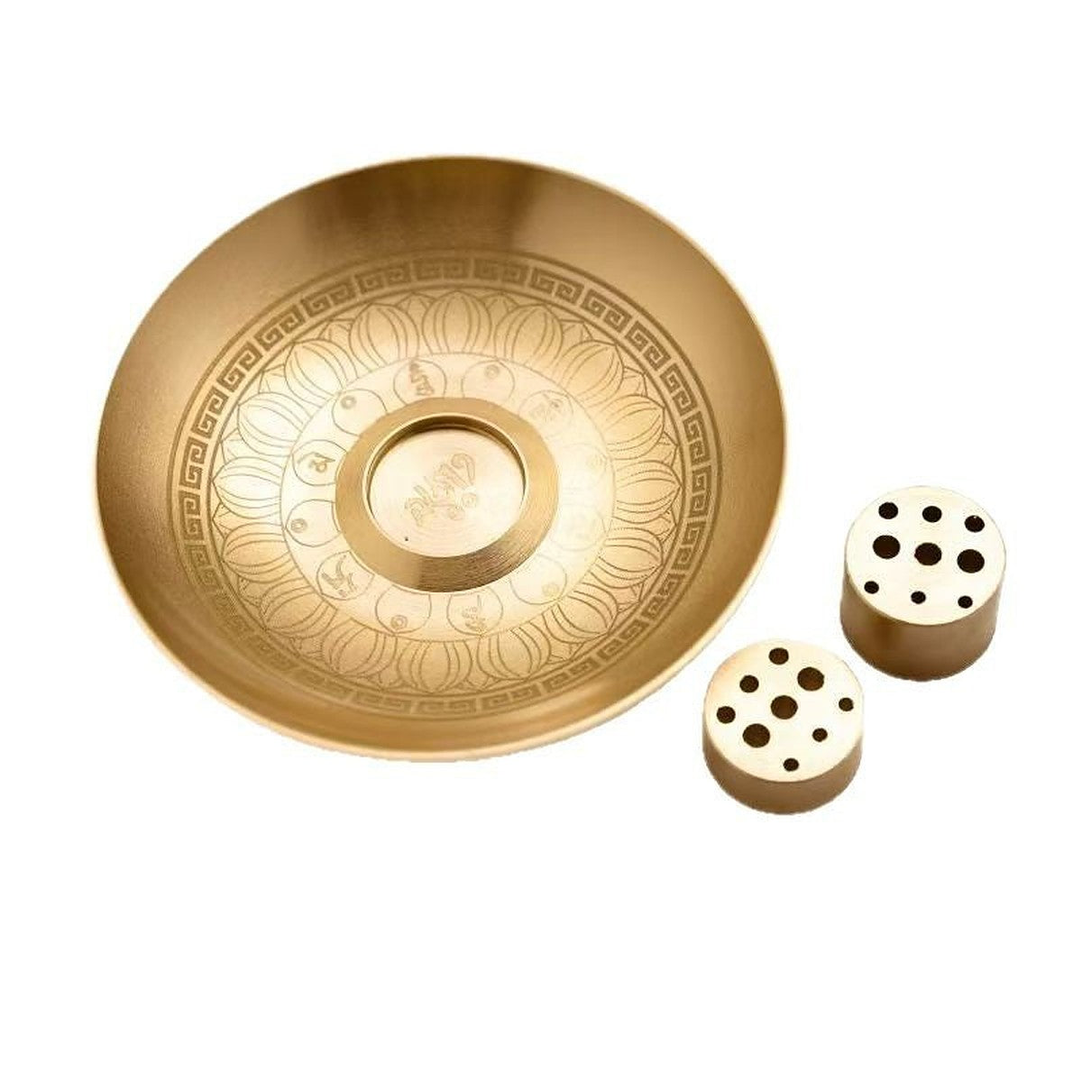 Brass incense holder with ash tray by Glow Ritual
