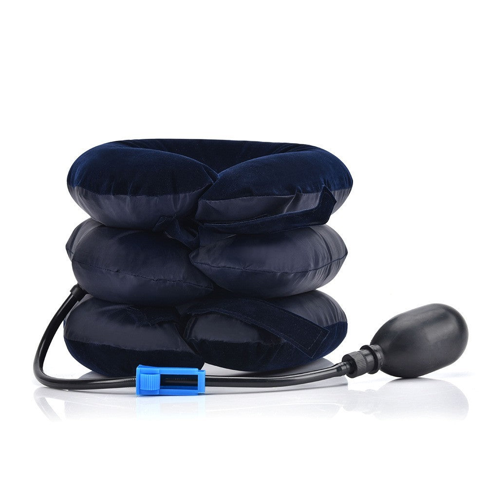 Inflatable cervical neck traction device by Glow Ritual