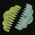 Natural jade gua sha comb by Glow Ritual