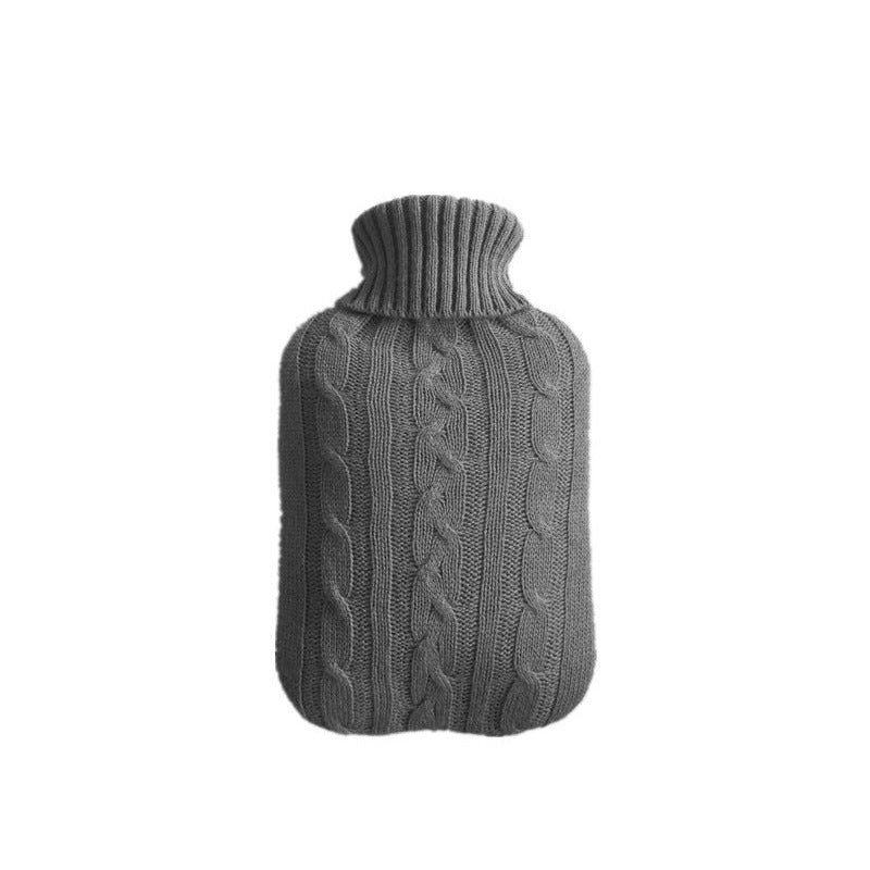 Knit Hot Water Bottle – 2L Rubber Bottle with Cable-Knit Cover