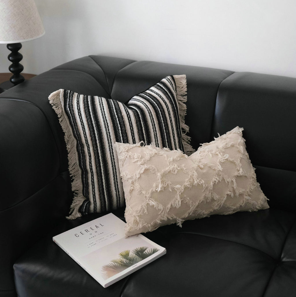 Knit tassel throw pillow by Glow Ritual