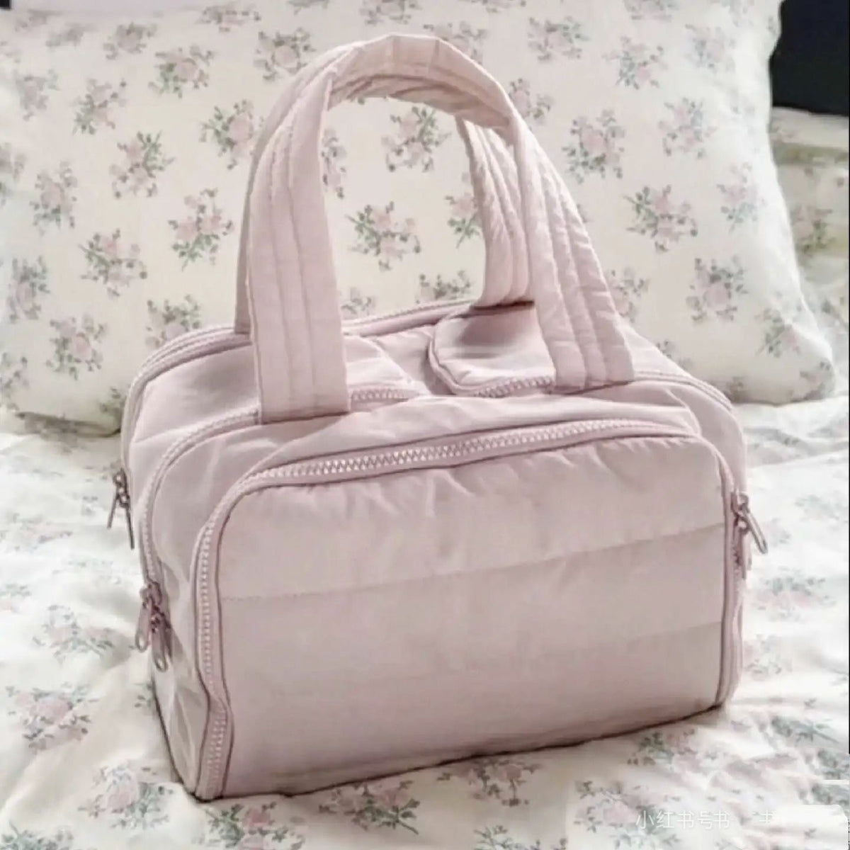 Lay-flat quilted makeup bag by Glow Ritual