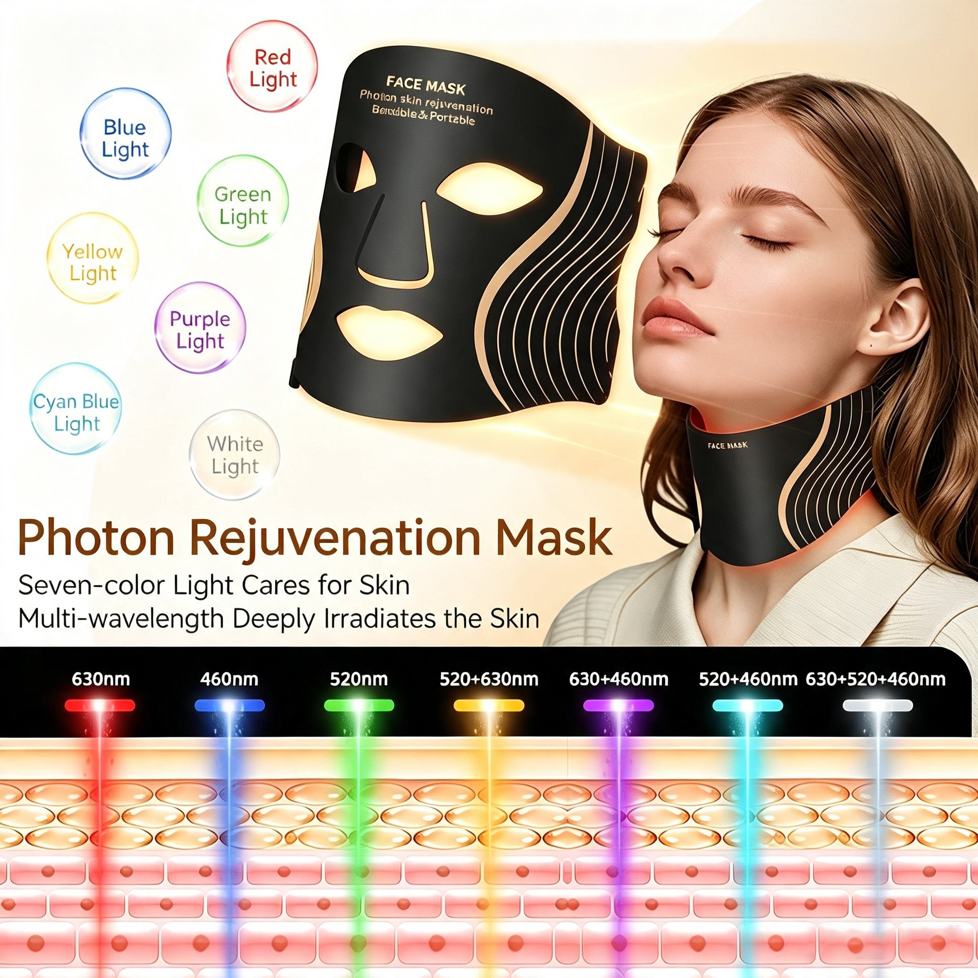 LED Glow Mask — Red & Blue Light Skincare