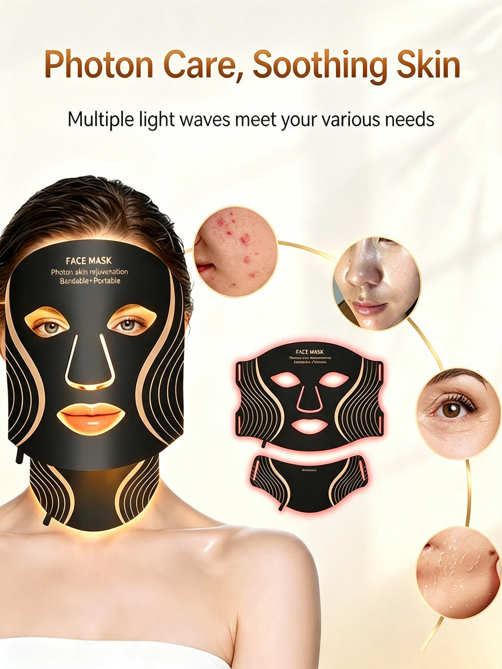LED Glow Mask — Red & Blue Light Skincare