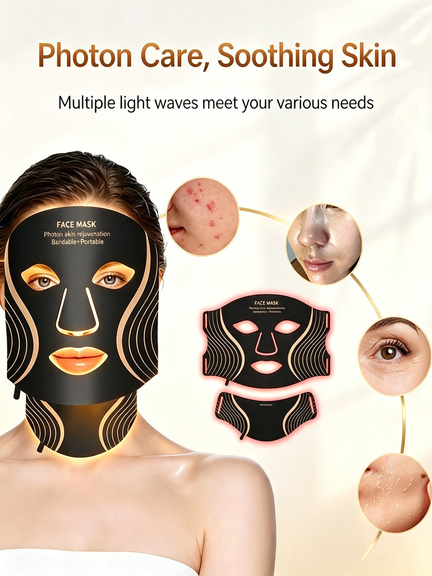 LED Glow Mask — Red & Blue Light Skincare