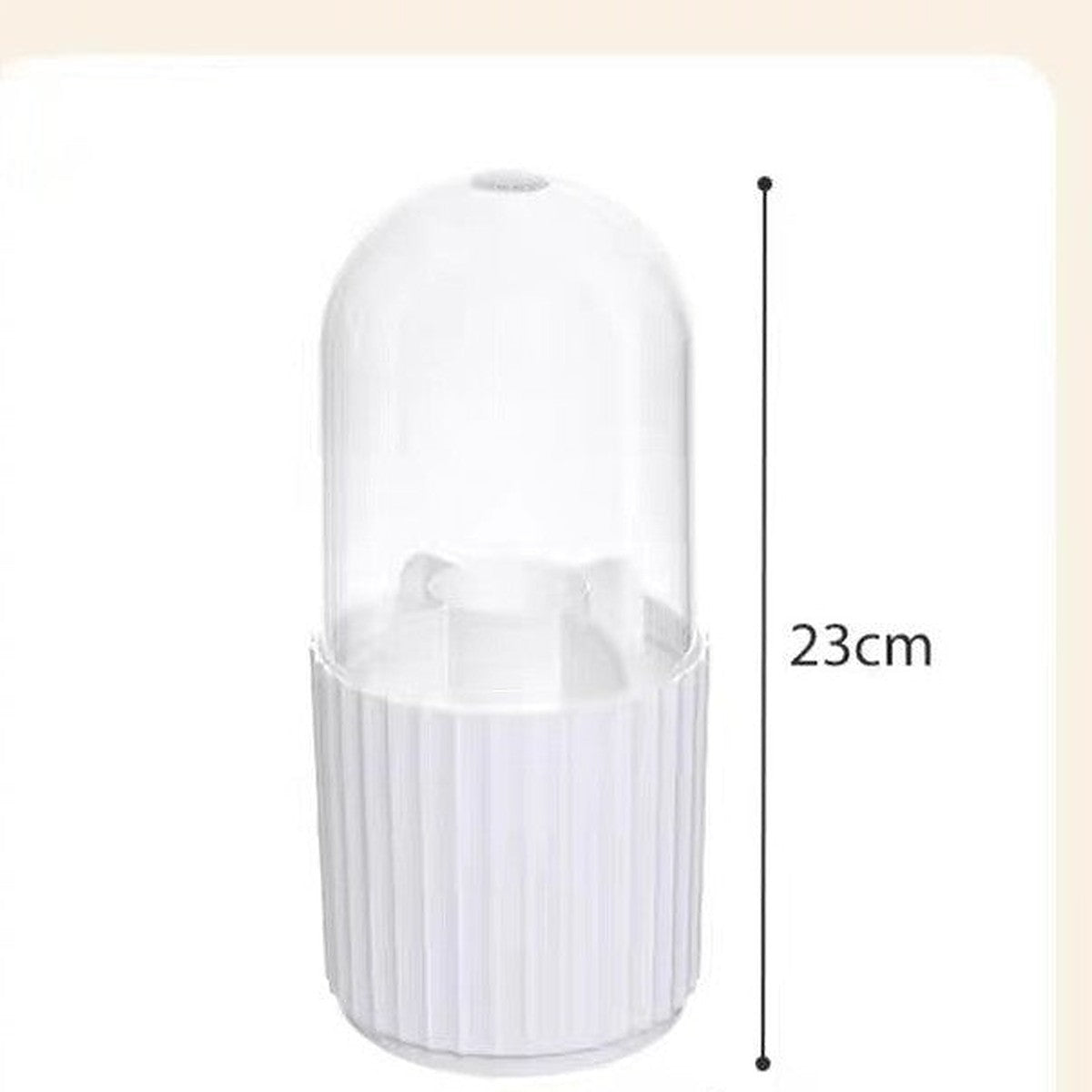 Rotating makeup brush holder with lid by Glow Ritual