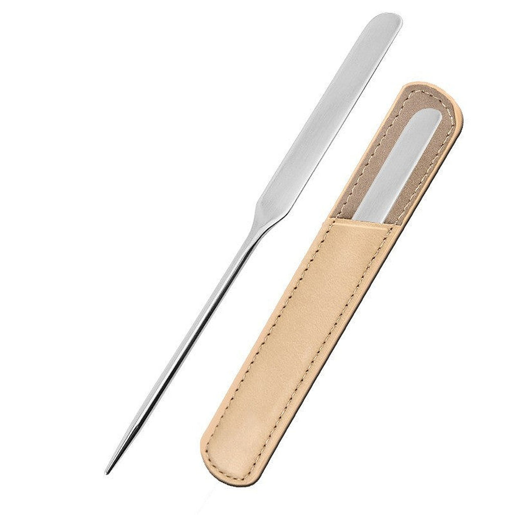 Stainless steel makeup spatula and palette by Glow Ritual