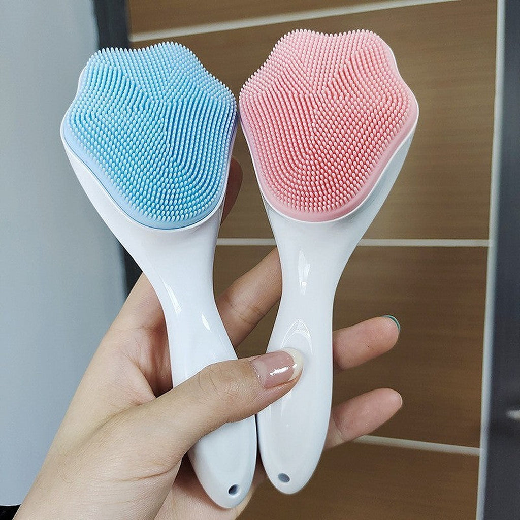 Soft silicone facial cleansing brush by Glow Ritual