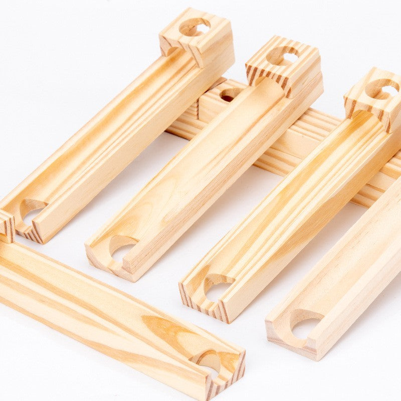 Wooden marble run set by Glow Ritual