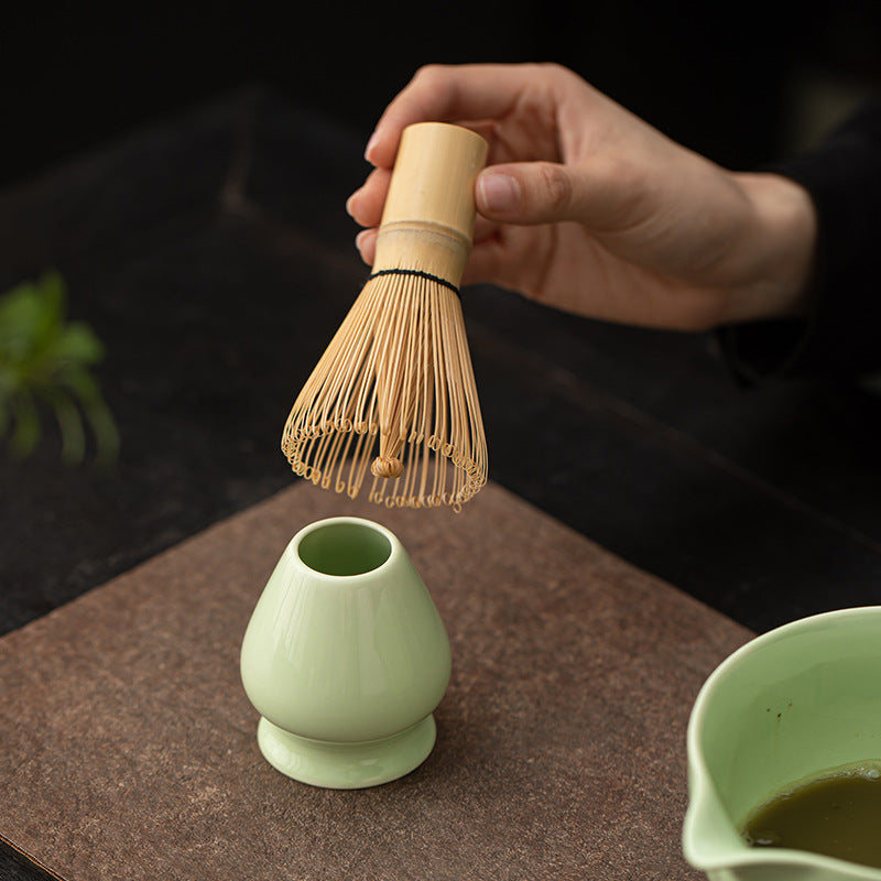 Matcha Ceremony Set – Petal Bowl, Bamboo Whisk, Scoop & Stand