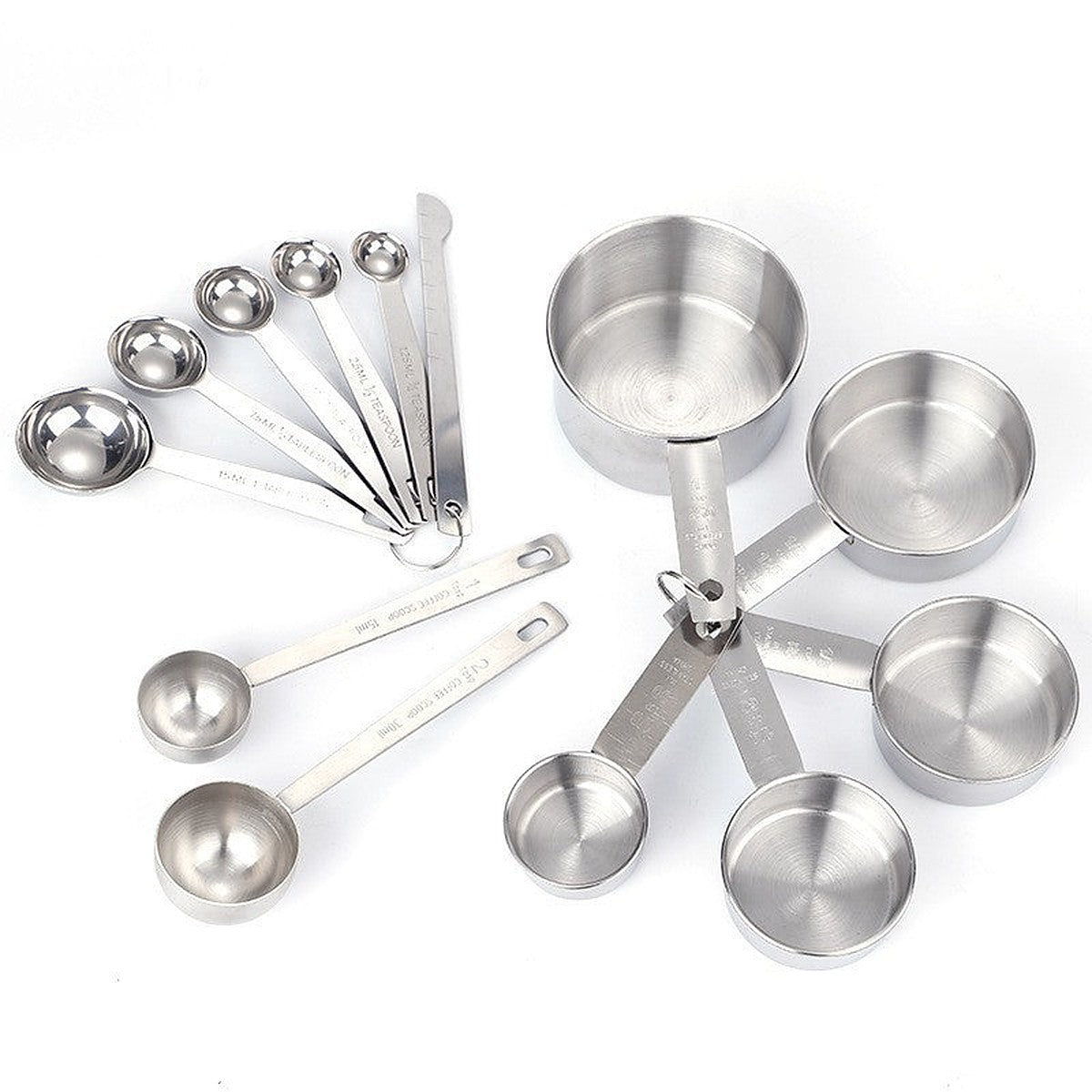 Stainless steel measuring cups and spoons set by Glow Ritual