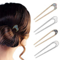 Metal U-shaped hair stick by Glow Ritual